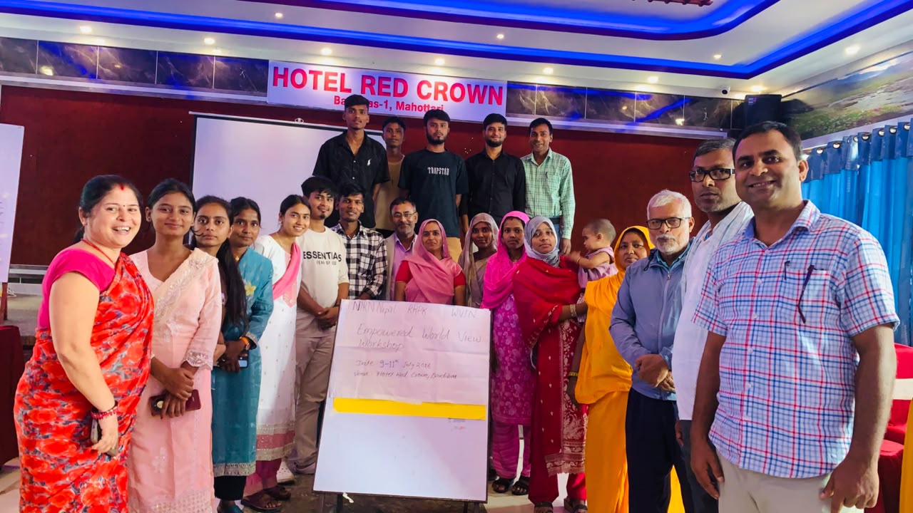 Group photo of participants during the Empowered World View Workshop
