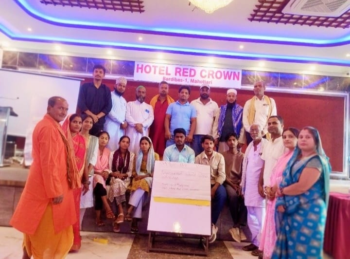 Group photo of participants from the Empowered Worldview workshop in Mahottari