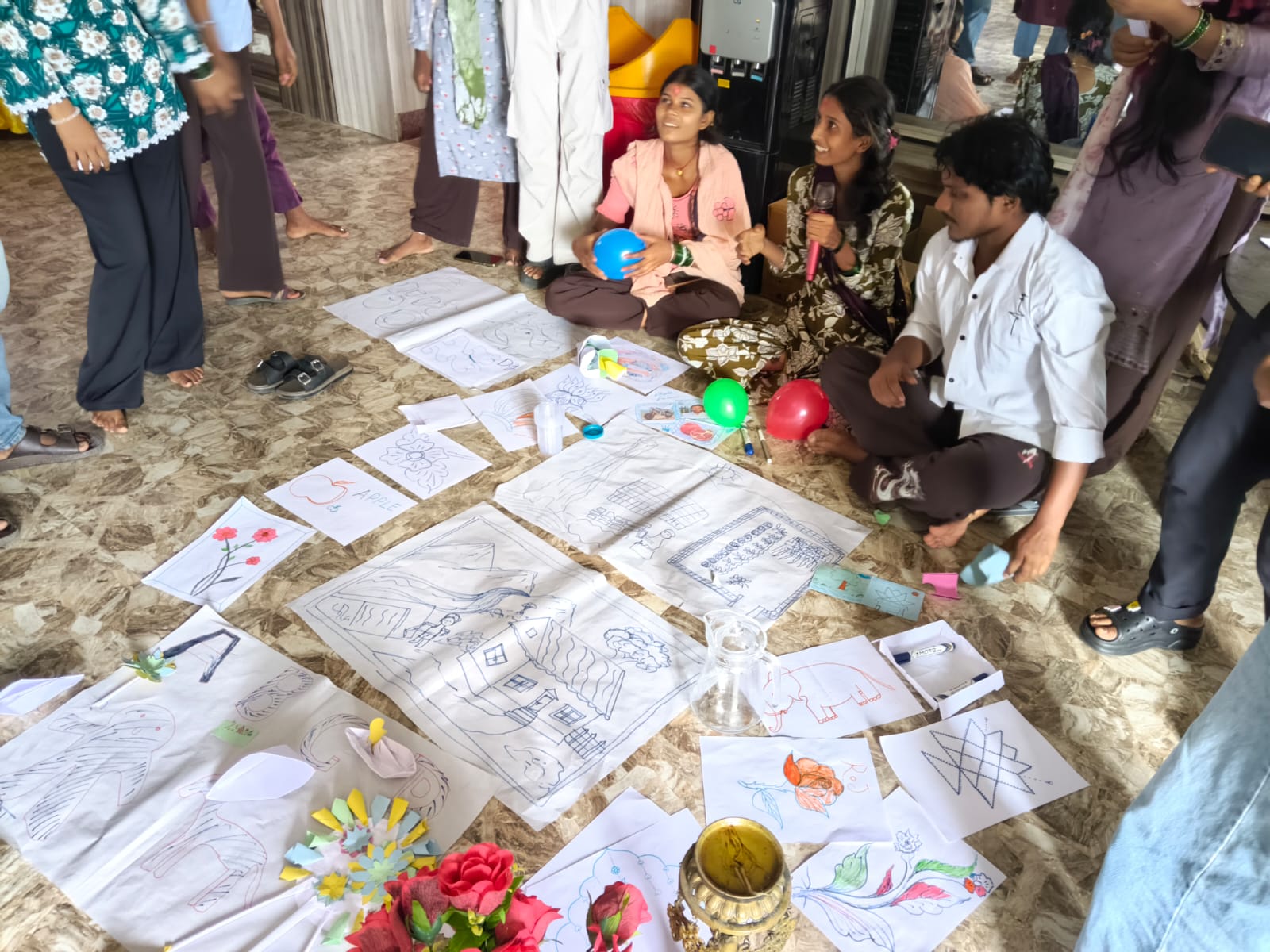 Participants displayed paper handmade during EWV Orientation at Lalbandi United on 22-24th August